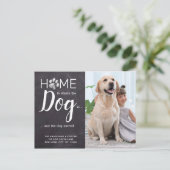 Rustic Weve Moved New Address Pet Photo Dog Moving Aankondigingskaart (Staand voorkant)