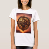 Rustic Wheel Journey T-Shirt - Symbool van vooruit (Voorkant)