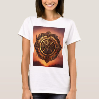 Rustic Wheel Journey T-Shirt - Symbool van vooruit