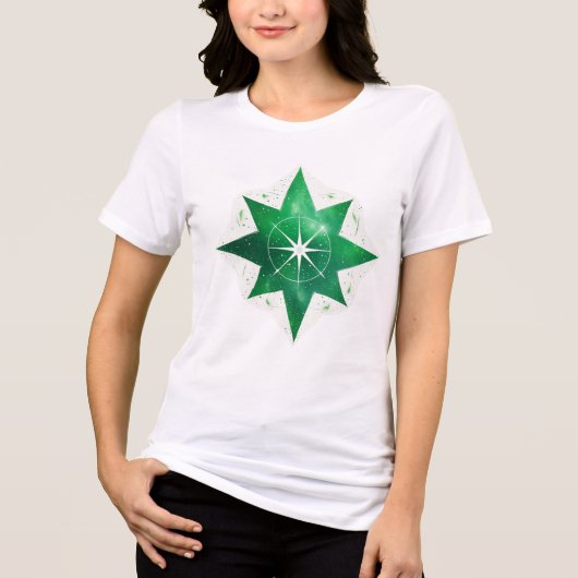 Rustic Wheel of Progress: Omarm de reis T-Sh Tri-Blend Shirt (Voorkant)