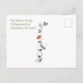 Rustic Whimsical Autumn Nieuw Adres Aankondigingskaart (Achterkant)