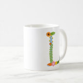 Rustic Whimsical Flower Monogram (L) Koffiemok (Voorkant rechts)