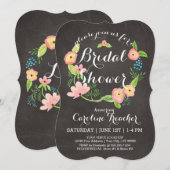 Rustic Whimsical Granny Chic Hipster Chalkboard Kaart (Voorkant / Achterkant)