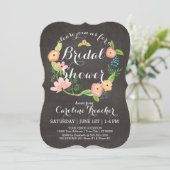 Rustic Whimsical Granny Chic Hipster Chalkboard Kaart (Staand voorkant)