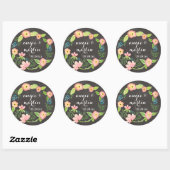 Rustic Whimsical Granny Chic Hipster Chalkboard Ronde Sticker (Vel)