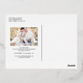 Rustic Whimsical Script Photo Save the Date Folie Uitnodiging Briefkaart (Achterkant)