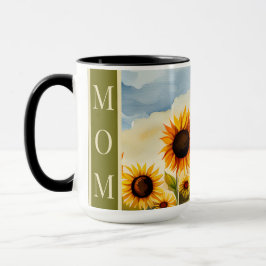 Rustic Whimsical Waterverf Sunflower Mam Mok