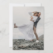 Rustic Whimsical Wildbloemen die de datum bewaren Kaart (Achterkant)