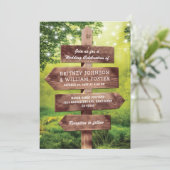 Rustic Whimsical Woodland Wedding Kaart (Staand voorkant)