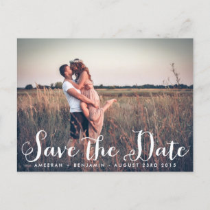 Rustic Whimsy Photo Save the Date Briefkaart