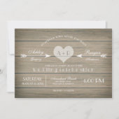 Rustic Whimsy Wedding Invitation Kaart (Voorkant)
