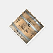 Rustic Whiskey Barrel Birthday Paper Servet (Hoek)