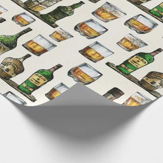 Rustic Whiskey Cadeaupapier (Hoek)