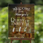 Rustic Whiskey Derby Party Welkom Acryl Bord