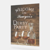 Rustic Whiskey Derby Party Welkom Acryl Bord (Hoek)