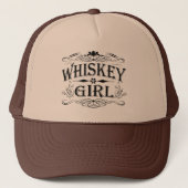 Rustic Whiskey Girl Trucker Pet (Voorkant)