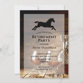 Rustic Whiskey Retirement Party Kaart (Voorkant)