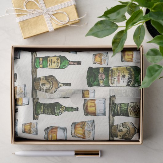 Rustic Whiskey Tissuepapier (Geschenk)
