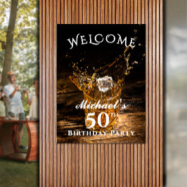 Rustic Whiskey verjaardagsfeestje welkom Poster