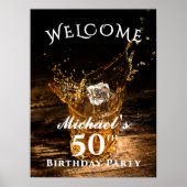 Rustic Whiskey verjaardagsfeestje welkom Poster (Voorkant)