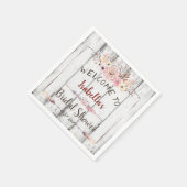 Rustic White Barn Boho Floral Summer Vrijgezellenf Servet (Hoek)