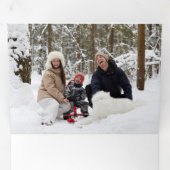 Rustic White Barn Wood 3-Foto Drieluik Wenskaart (Binnenzijde eerst)
