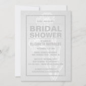 Rustic White Bridal Shower Invitations Kaart (Voorkant)