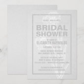 Rustic White Bridal Shower Invitations Kaart (Voorkant / Achterkant)