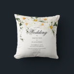 Rustic White Daisies Modern Wedding Kussen<br><div class="desc">Deze mooie,  verse Daisy bruiloft-uitnodiging begint met een waterverf boeket van zoete maisen. Het is perfect voor die speciale huwelijkscadeau. Eenvoudig,  elegant en vers. Mr. en Mrs Script aan de achterkant. Overeenkomende huwelijksuitnodiging beschikbaar. 100% klanttevredenheid met "Zazzle"</div>