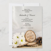 Rustic White Daisies Woodland Post Wedding Brunch Kaart (Voorkant)
