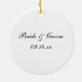 Rustic White Daisies Woodland Verloving Keramisch Ornament (Achterkant)