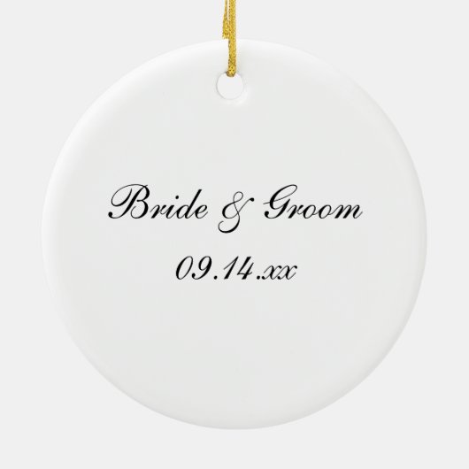 Rustic White Daisies Woodland Verloving Keramisch Ornament (Achterkant)