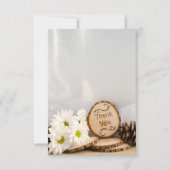 Rustic White Daisies Woodland Wedding Bedankt (Voorkant)