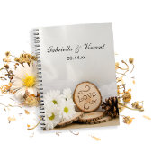 Rustic White Daisies Woodland Wedding Notitieboek