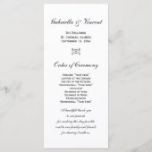 Rustic White Daisies Woodland Wedding Programme Programmakaart (Achterkant)