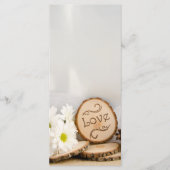 Rustic White Daisies Woodland Wedding Programme Programmakaart (Voorkant)