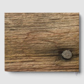 Rustic White Daisy and Barn Wood Country Birthday Gastenboek (Achterkant)