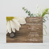 Rustic White Daisy Barn Wood Country Quinceanera Kaart (Staand voorkant)