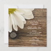 Rustic White Daisy Barn Wood Country Vrijgezellenf Kaart (Voorkant)