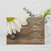 Rustic White Daisy Country Junior / Senior Prom Kaart (Staand voorkant)
