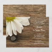 Rustic White Daisy Country Junior / Senior Prom Kaart (Voorkant / Achterkant)
