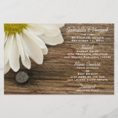 Rustic White Daisy en Barn Wood Boerderij Wedding (Voorkant)