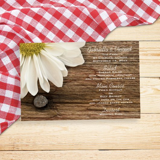 Rustic White Daisy en Barn Wood Boerderij Wedding
