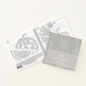 Rustic White en Grey Polka Dots Family Recipe Notitieboek (Binnen)