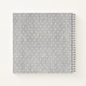 Rustic White en Grey Polka Dots Family Recipe Notitieboek (Achterkant)