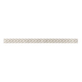 Rustic White Faux Burlap Chevron Pattern Satijnen Lint (Voorkant)