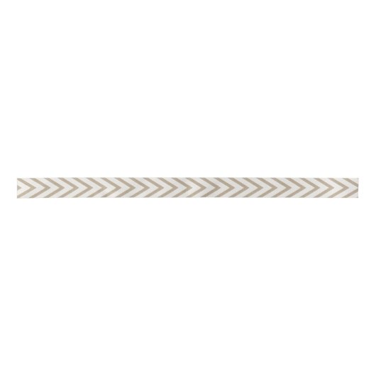 Rustic White Faux Burlap Chevron Pattern Satijnen Lint (Voorkant)