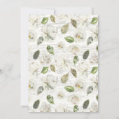 Rustic White Floral Bridal Shower Kaart (Achterkant)