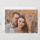 Rustic White Floral Custom Photo Wedding Save The Date (Achterkant)