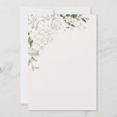 Rustic White Floral Engagement Party Kaart (Achterkant)